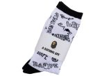 A Bathing Ape Graffiti Pattern Socks in White Sale