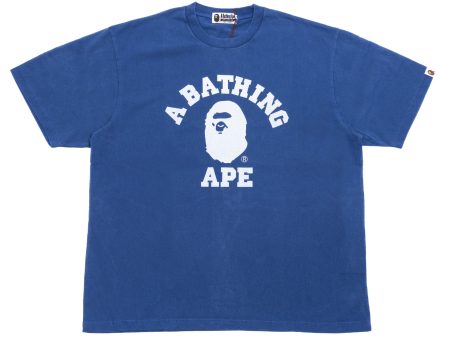 A Bathing Ape College Overdye Tee in Blue Discount