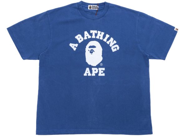 A Bathing Ape College Overdye Tee in Blue Discount