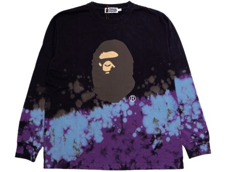 A Bathing Ape Tie Dye Ape Head Relaxed Fit L S Tee Online