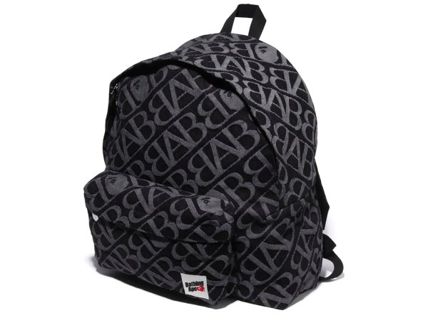 A Bathing Ape Sport Monogram Daypack in Black Discount