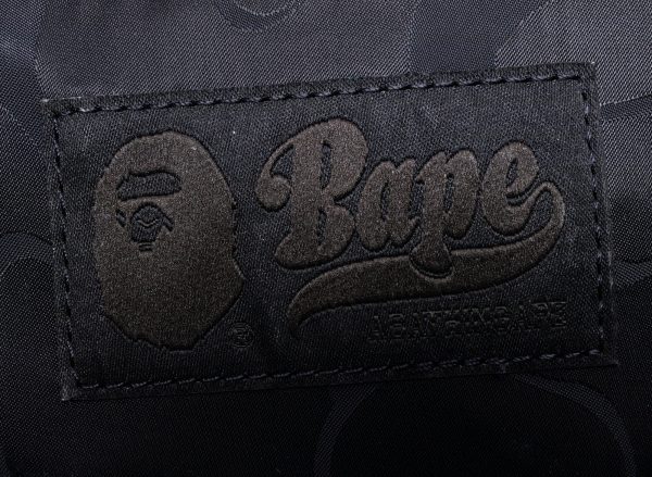 A Bathing Ape Tonal Solid Camo Waist Bag in Black For Sale