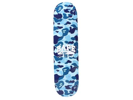 A Bathing Ape ABC Camo Skateboard in Blue Cheap