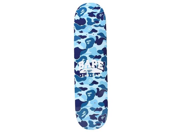 A Bathing Ape ABC Camo Skateboard in Blue Cheap