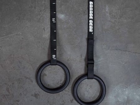 Garage Gear Fitness Gym CrossFit Olympic 2X Steel Rings and Strap Set [WS] Online Hot Sale