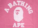 A Bathing Ape College Overdye Tee in Pink Hot on Sale