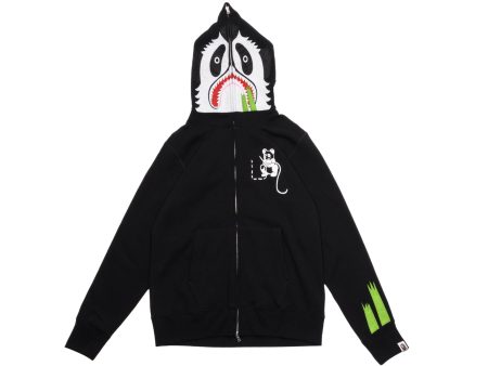 A Bathing Ape Panda Full Zip Hoodie in Black xld Sale