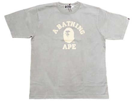 A Bathing Ape Overdye College Relaxed Fit Tee in Ivory Sale