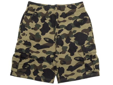 A Bathing Ape 1st Camo 6 Pocket Sweat Shorts in Green on Sale