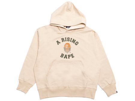 A Bathing Ape A Rising Bape Pullover Hoodie in Ivory For Discount