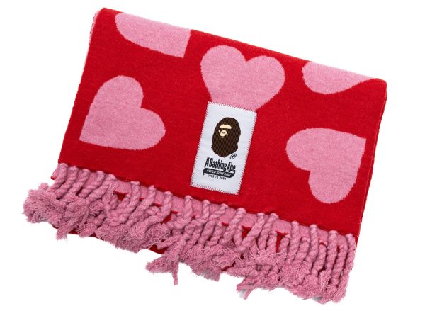 A Bathing Ape I Love Bape Wool Mix Scarf Sale