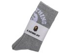 A Bathing Ape College Socks in Grey Sale