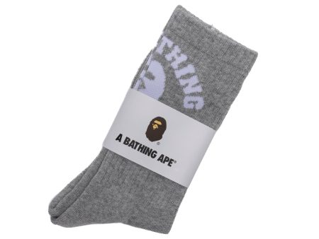 A Bathing Ape College Socks in Grey Sale