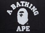 A Bathing Ape College Overdye Tee in Black Online Hot Sale