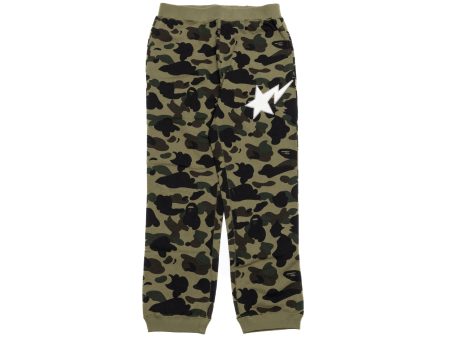 A Bathing Ape 1st Camo Sweatpants in Green Online Sale