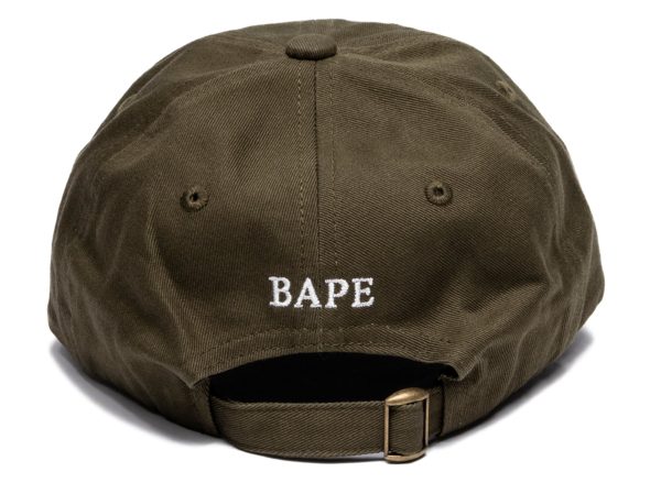 A Bathing Ape Ape Head Panel Cap in Olive Online now