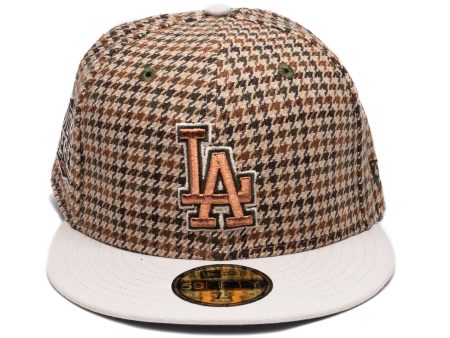 New Era Houndstooth Los Angeles Dodgers Fitted Hat For Discount