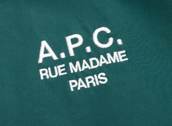 A.P.C. Regis Button Up Blouson in Green Online Hot Sale