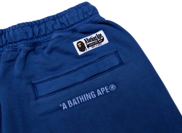 A Bathing Ape College One Point Overdye Pants in Blue on Sale