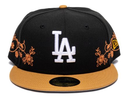 New Era Floral Vine Los Angeles Dodgers Fitted Hat For Sale