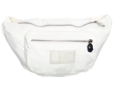 A Bathing Ape Tonal Solid Camo Waist Bag in Ivory Online