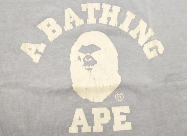 A Bathing Ape Overdye College Relaxed Fit Tee in Ivory Sale