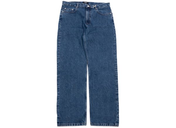 A.P.C. Relaxed Jeans w  Stonewashed Indigo Denim Discount