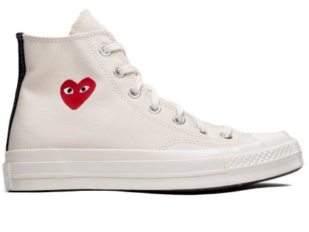 Converse Comme des Garçons Play Heart Chuck 70 Hi in Cream Fashion