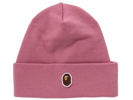 A Bathing Ape Silicon Ape Head Knit Cap in Pink For Sale