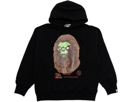 A Bathing Ape Bape Horror Mad Face Pullover Hoodie in Black Fashion