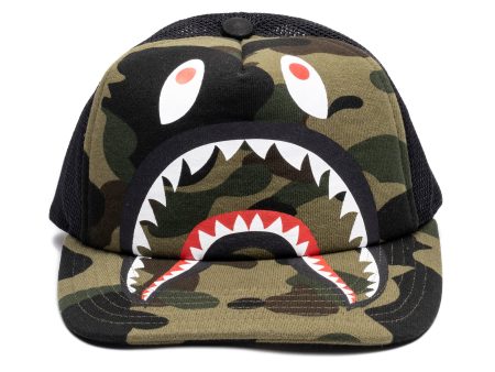 A Bathing Ape 1st Camo Shark Mesh Cap in Green Online Hot Sale