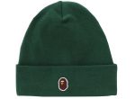 A Bathing Ape Silicon Ape Head Knit Cap in Green For Cheap