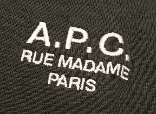 A.P.C. Standard Rue Madame Tee in Olive For Discount