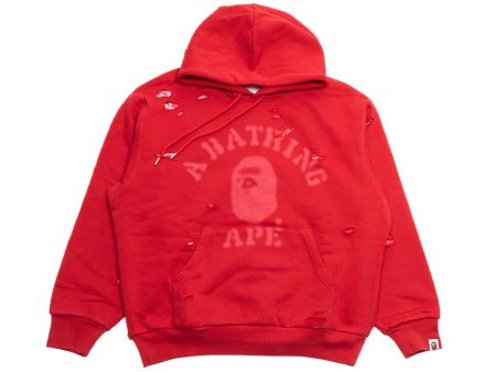 A Bathing Ape Destroyed College Pullover Hoodie Discount