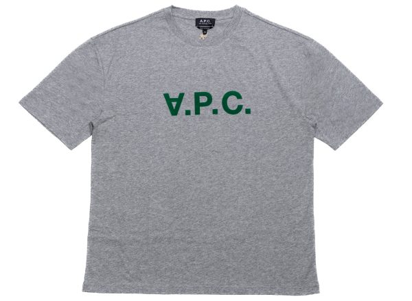 A.P.C. VPC Color H T-Shirt in Grey Green For Cheap