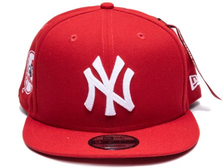 New Era Alpha Industries New York Yankees Snapback Hat in Scarlet Red Online Sale