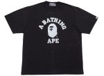 A Bathing Ape College Overdye Tee in Black Online Hot Sale