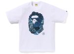 A Bathing Ape Christmas Photo Ape Head Tee in White Online Hot Sale