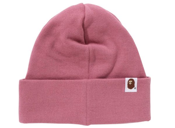 A Bathing Ape Silicon Ape Head Knit Cap in Pink For Sale