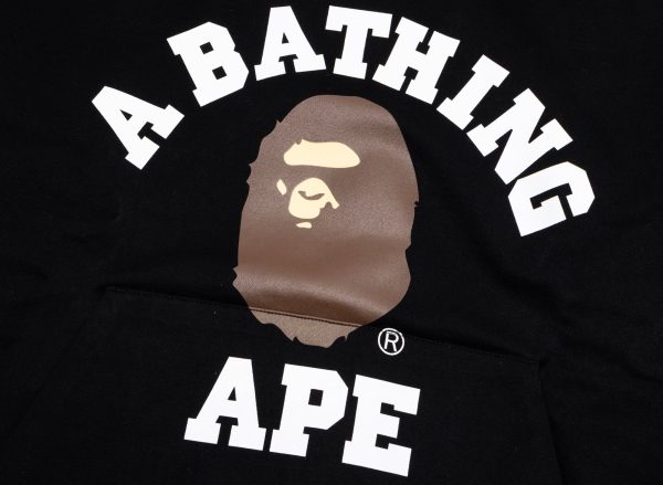 A Bathing Ape College Puffy Relaxed Fit Pullover Hoodie Hot on Sale