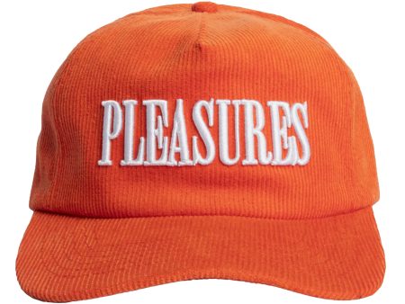 Pleasures Onyx Corduroy Snapback in Orange Online Sale