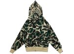 A Bathing Ape Marbling Camo Shark Relaxed Fit Full Zip Hoodie xld For Cheap