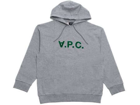 A.P.C. Milo Hoodie in Grey Green Online Hot Sale