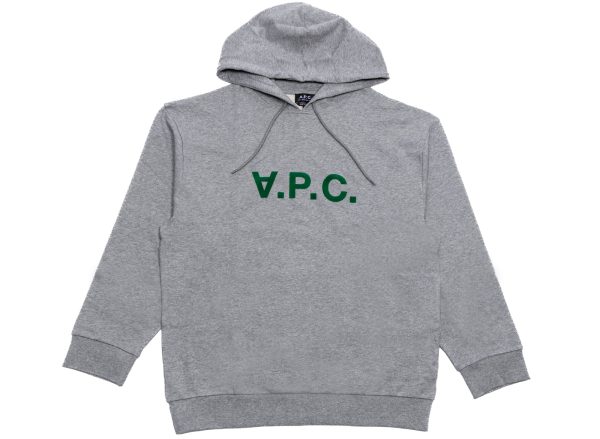 A.P.C. Milo Hoodie in Grey Green Online Hot Sale