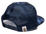 A Bathing Ape Color Camo NYC Logo Mesh Cap in Navy Discount