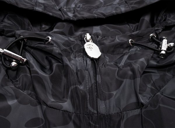 A Bathing Ape Solid Color Nylon Hooded Jacket in Black Online