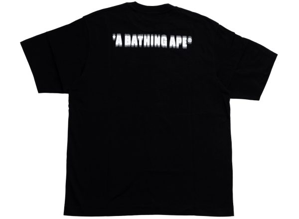 A Bathing Ape Pixel Ape Head Relaxed Fit Tee in Black For Cheap