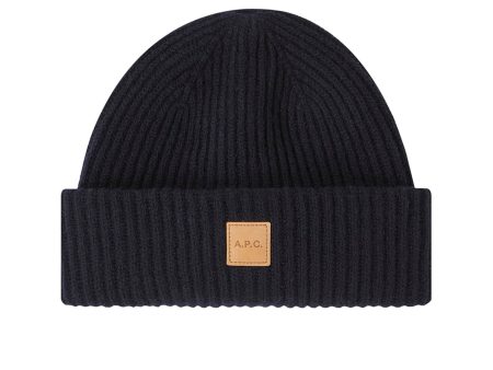 A.P.C. Michele Knit Cap in Navy For Cheap