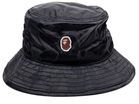 A Bathing Ape Tonal Solid Camo Bucket Hat in Black Discount