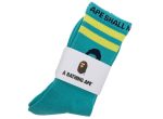 A Bathing Ape Ape Head Line Socks in Green Online Hot Sale